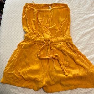 Yellow Strapless Romper Size M